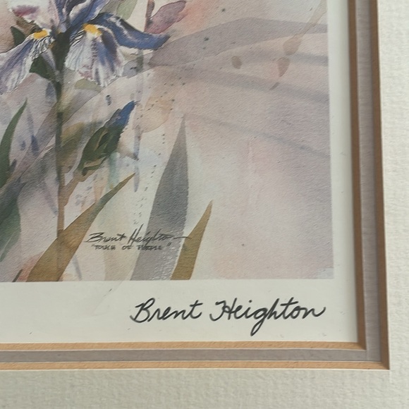 Touch of Purple double matted print by Brent Heighton (irises) 11”h x 14”w - Picture 3 of 14